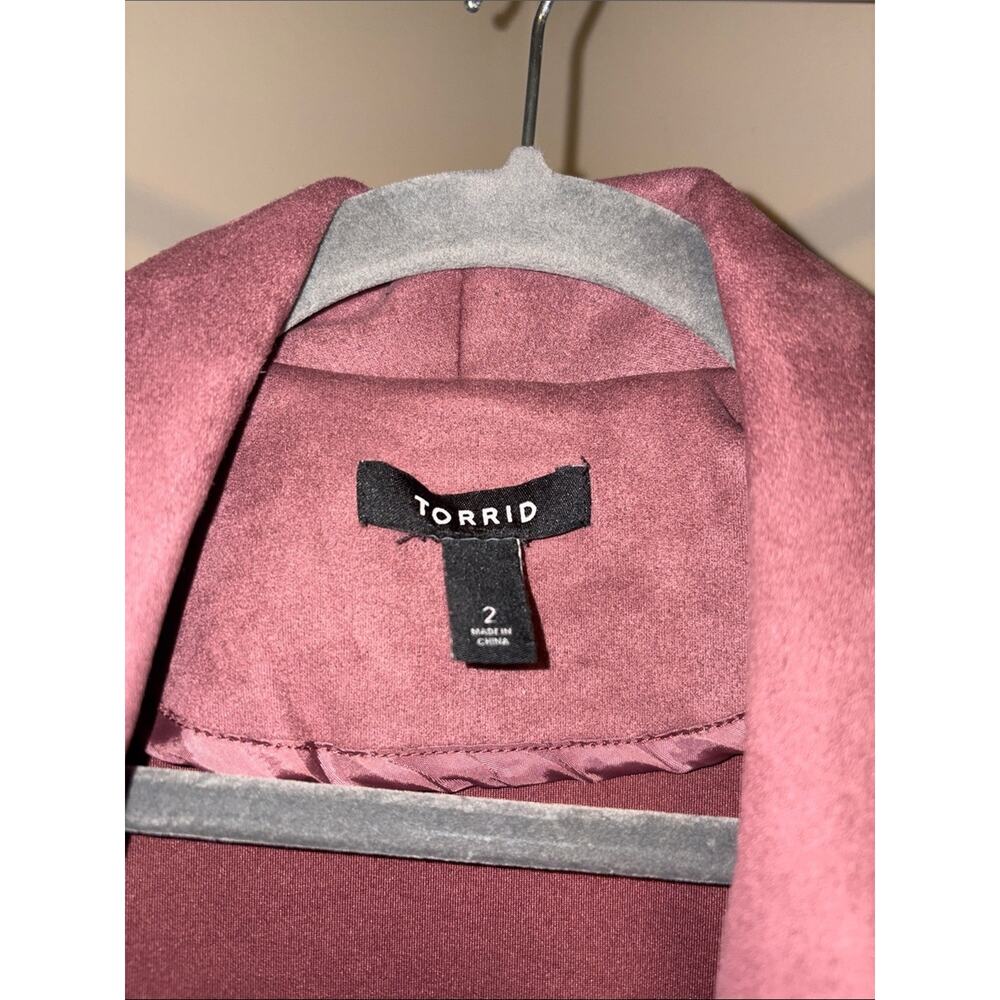 Torrid Women’s Faux-Suede Moto Jacket - Dusty Rose - Picture 5 of 7